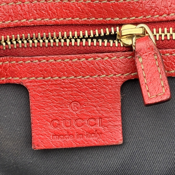 Gucci GG Canvas Jolicoeur Tote Bag Red Blue Sherry Line w/COA..*RARE* - Picture 11 of 17